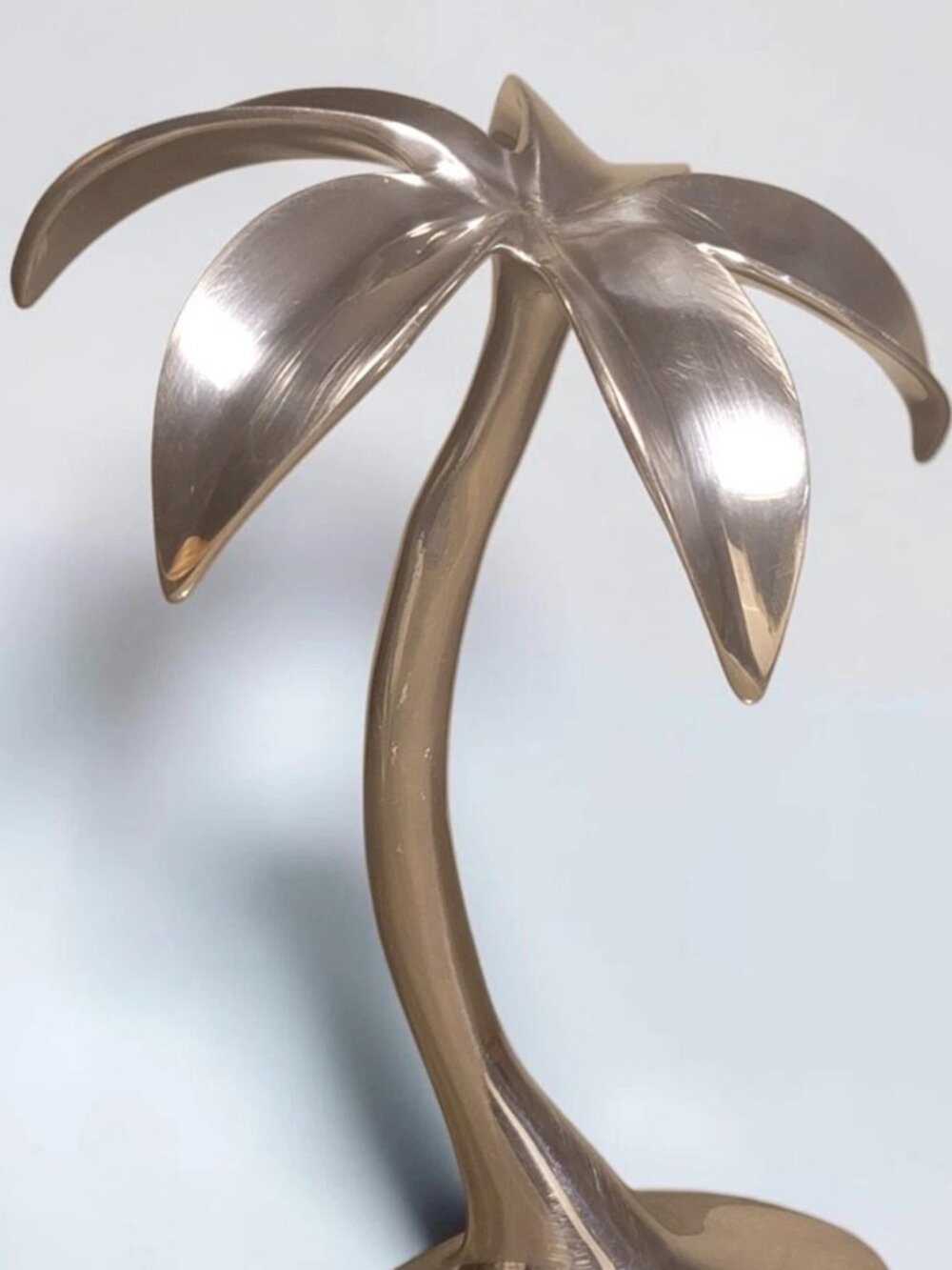 Nambe 6.5" Miniature Nativity Palm Tree Figurine Silver Holiday Christmas Decor